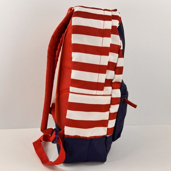 Disney Mickey Mouse Striped Backpack Red White and Blue Adj Straps Americana OS - Picture 4 of 15